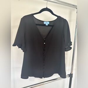 Black Flowy blouse - Size L - Cece Brand - From StitchFix